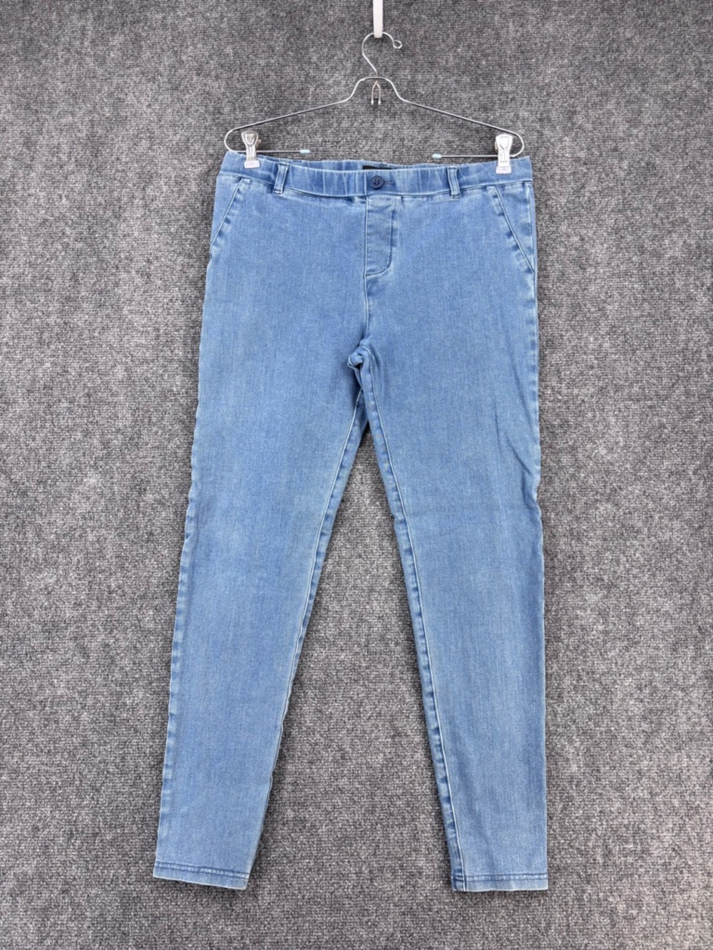 Betabrand Denim 2 Pocket Yoga Pull On Skinny Jeggings Women’s L High Rise